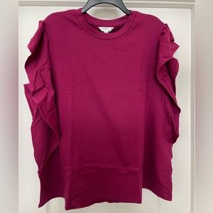 Time and True Angel Sleeve Tee Tank Shirt size XXXL- Merlot NWT 🎉Host Pick x2🎉
